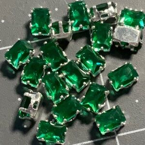 6x4mm Rectangle Rhinestone w/setting (20)